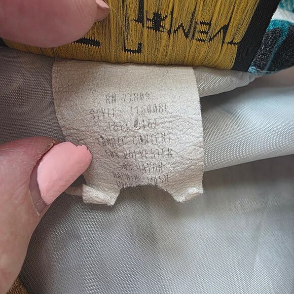 VINTAGE Toni Garment For CC Magic Wild‎ Women's Tribal Office Blazer Sz XL Multi - Picture 8 of 8